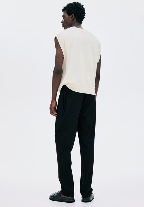 H&M - Slim fit tailored joggers - black