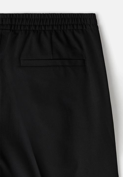 H&M - Slim fit tailored joggers - black