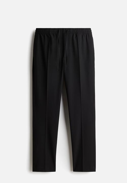 H&M - Slim fit tailored joggers - black