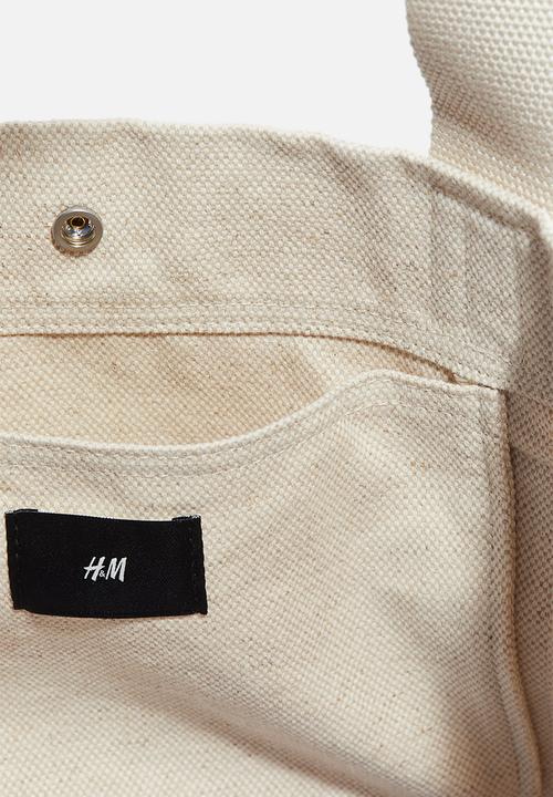 H&M - Canvas shopper - natural white