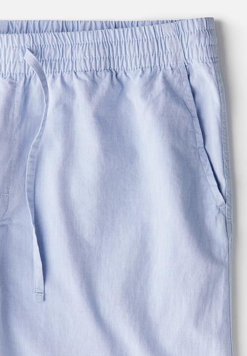 H&M - Relaxed fit poplin trousers - light blue