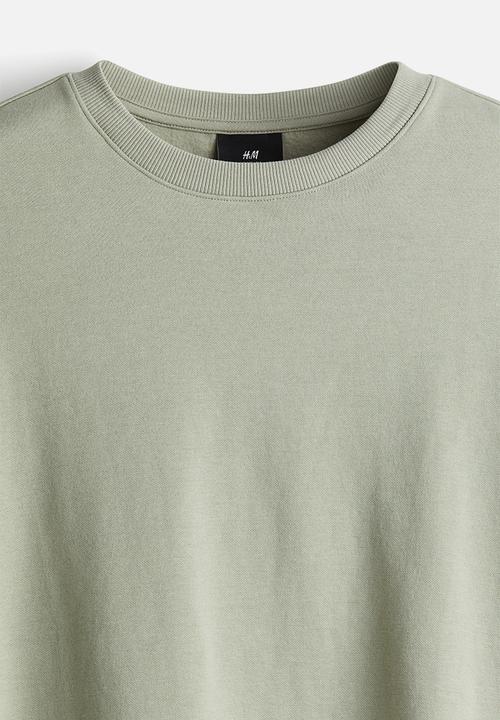 H&M - Loose fit sweatshirt - sage green