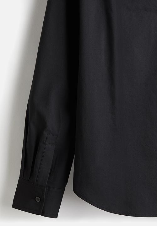 H&M - Regular fit grandad shirt - black