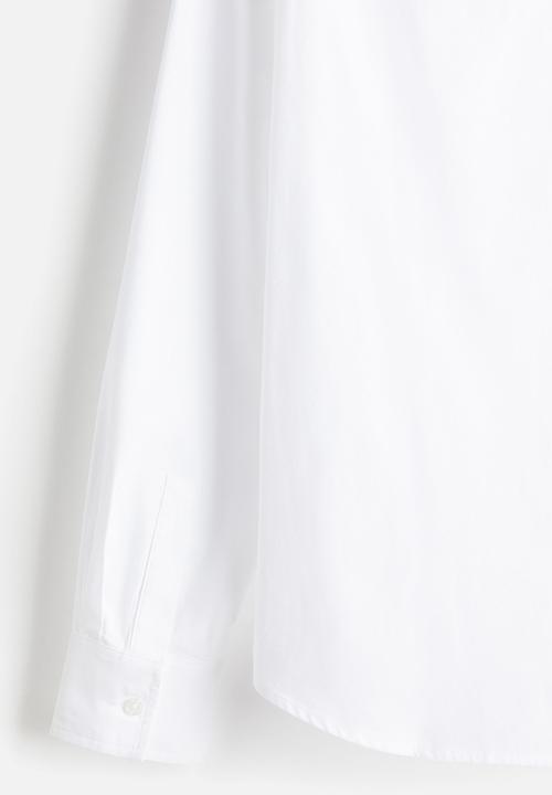 H&M - Regular fit grandad shirt - white