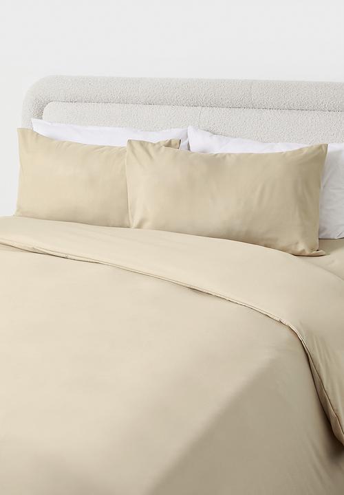 Sixth Floor - Recycled microfibre duvet set - Stone