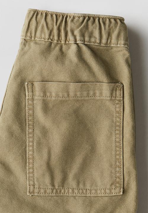 H&M - Canvas cargo trousers - khaki green