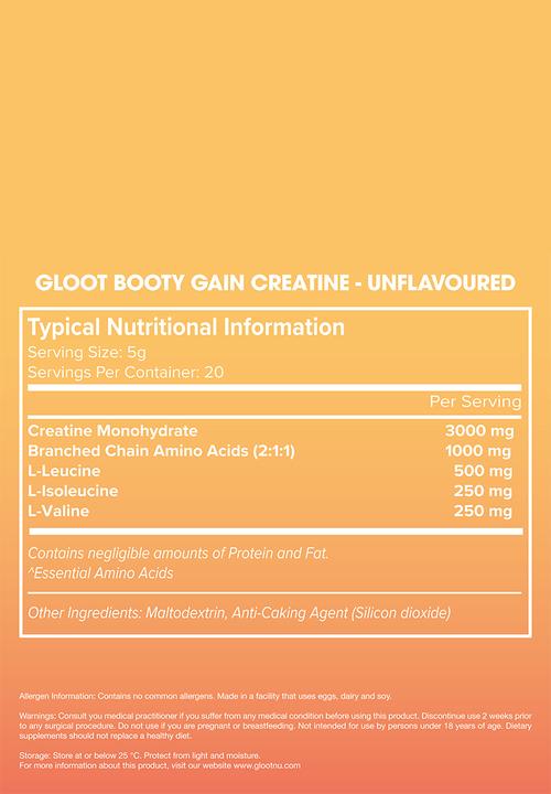 GLOOT - Booty Gain Creatine Unflavoured