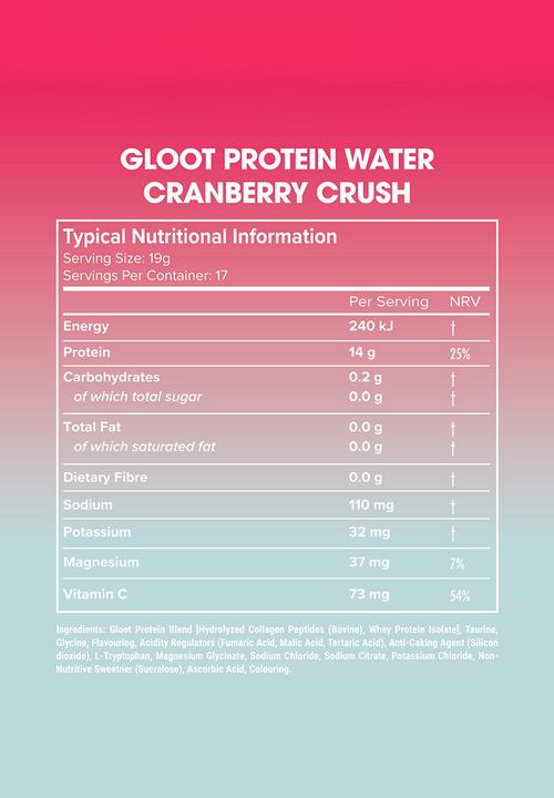 GLOOT - Protein Water Cranberry Crush