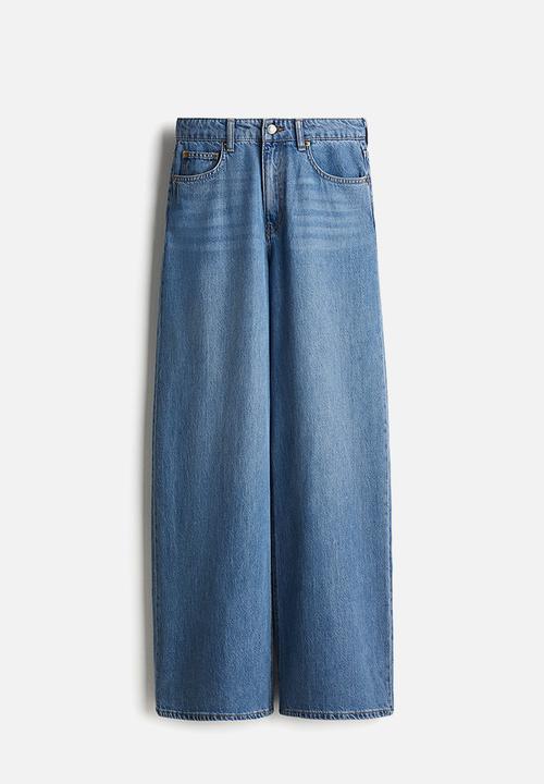 H&M - Wide high jeans - light denim blue