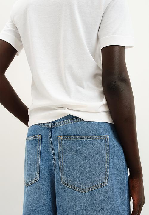 H&M - Wide high jeans - light denim blue