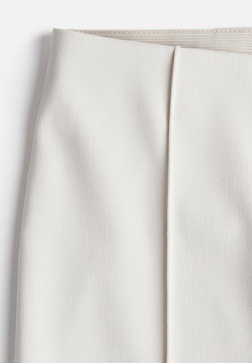H&M - Flared crease-leg trousers - light mole