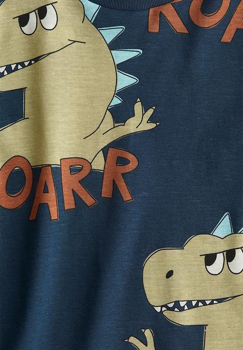 H&M - Printed t-shirt - navy blue roarr 