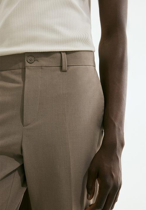 H&M - Slim fit tailored trousers - beige
