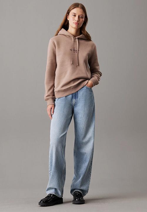 Calvin Klein - Monologo slim tee - taupe gray