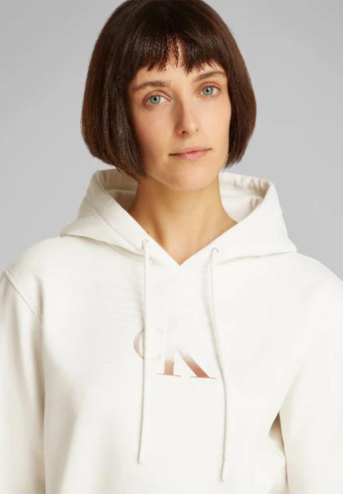 Calvin Klein - Gradient ck hoodie - ivory