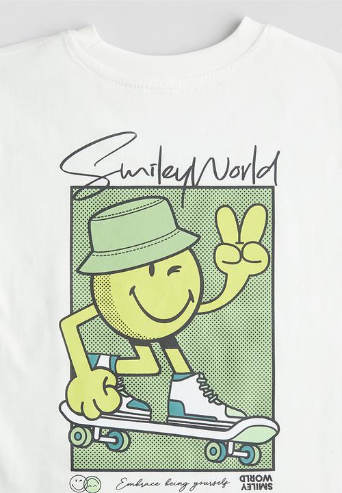 H&M - Printed t-shirt - white smileyworld®
