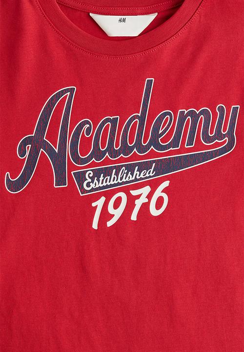 H&M - Printed t-shirt - red academy