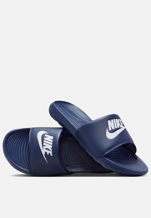navy nike sandals