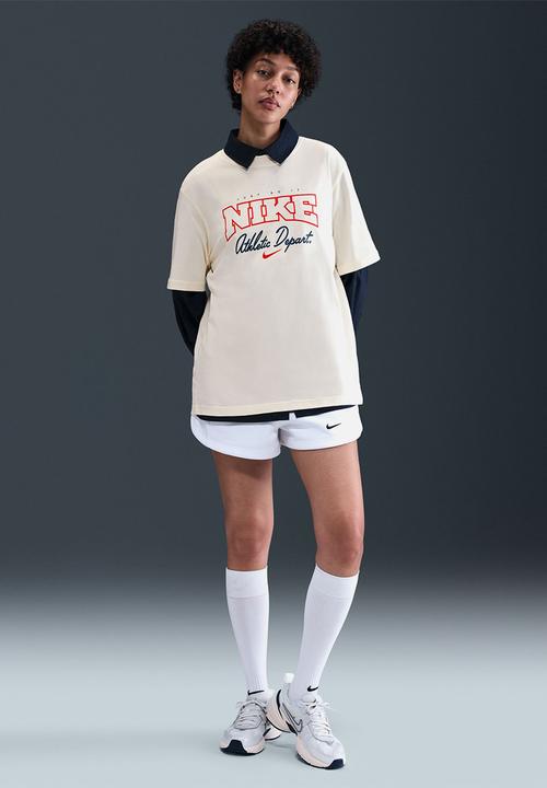 Nike - Nike womens Phoenix Fleece tee - pale ivory