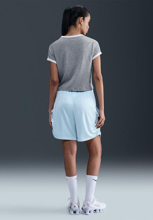 Nike - W nsw short sleeve ringer tee vntg run - dk grey heather/white