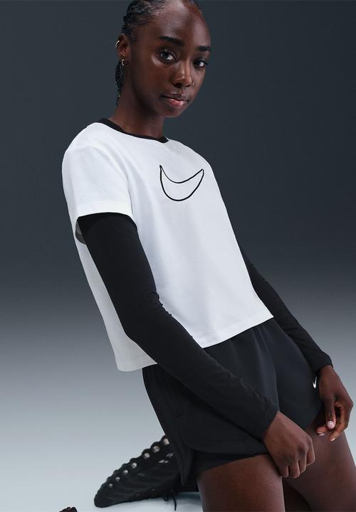 Nike - Nike womens club tee - white/black