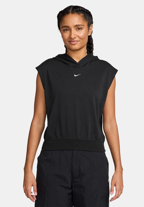 nike women's hooded cropped tops