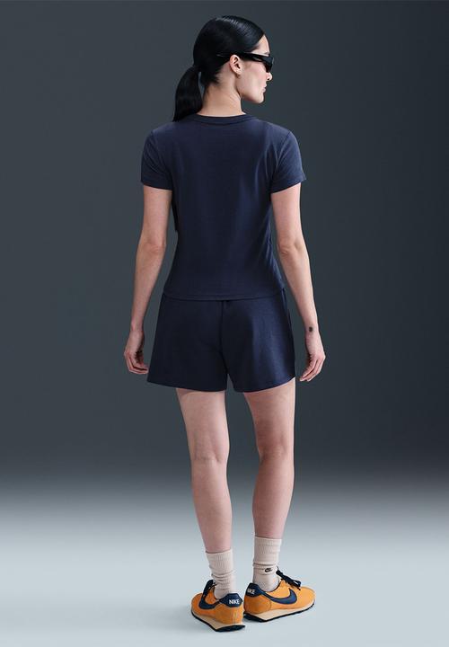 Nike - Nike womens chill knits cropped tee - midnight navy/sail