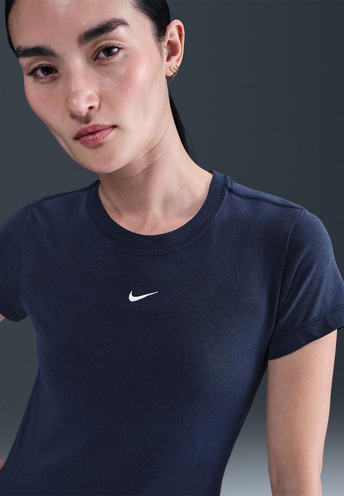 Nike - Nike womens chill knits cropped tee - midnight navy/sail