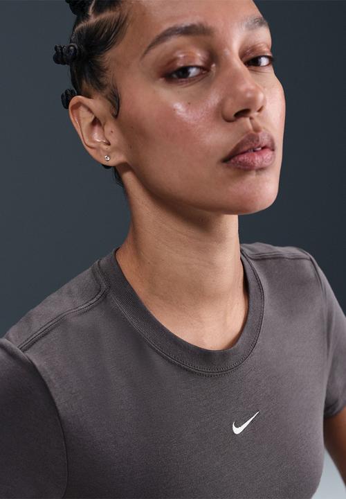 Nike - Nike womens  chill knits cropped tee - thunder grey/sail