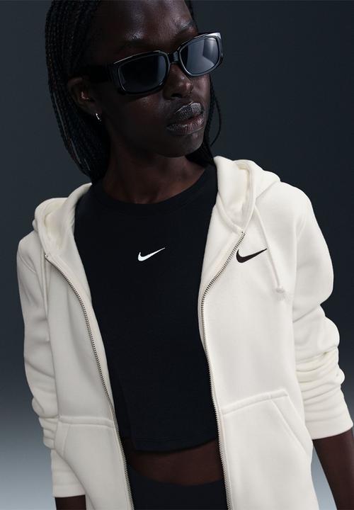 Nike - Nike Womens Phoenix Fleece Hoody- Sail/Black