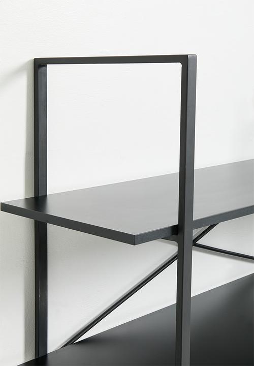 Native Decor - Industrial 4-tier book shelf - black