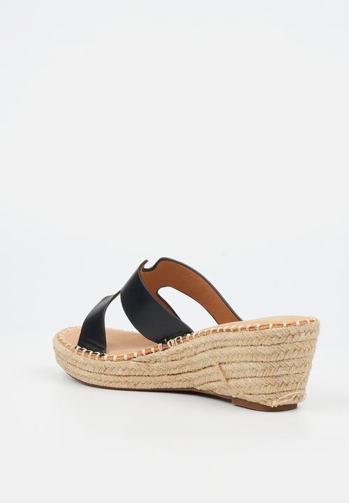 Miss Black - Jayda 10 h-cut rope wedge - black
