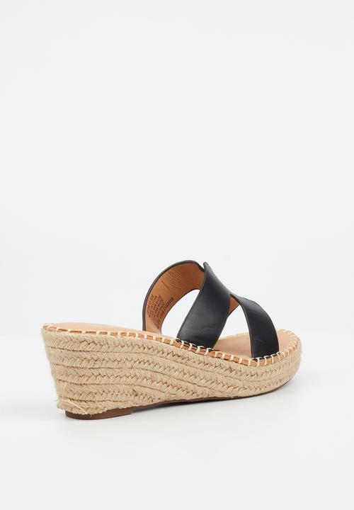 Miss Black - Jayda 10 h-cut rope wedge - black