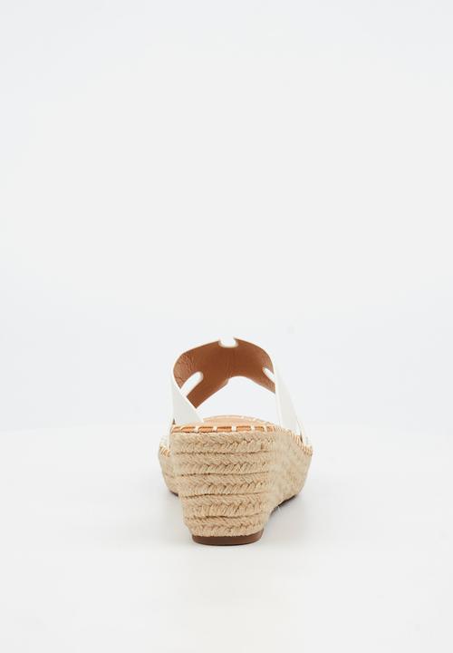 Miss Black - Jayda 10 h-cut rope wedge - white