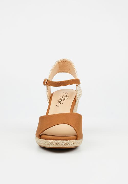 Miss Black - Jojo 2 peep-toe rope wedge - tan