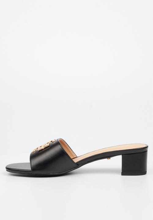 Miss Black - Bina 1 block heel mule - black