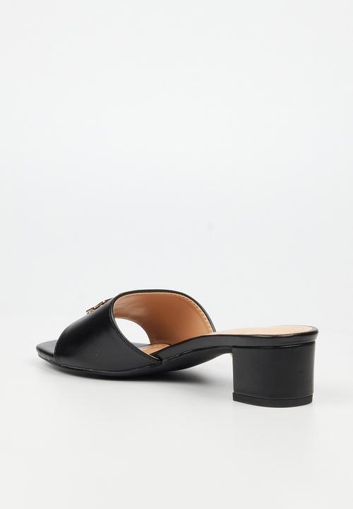 Miss Black - Bina 1 block heel mule - black