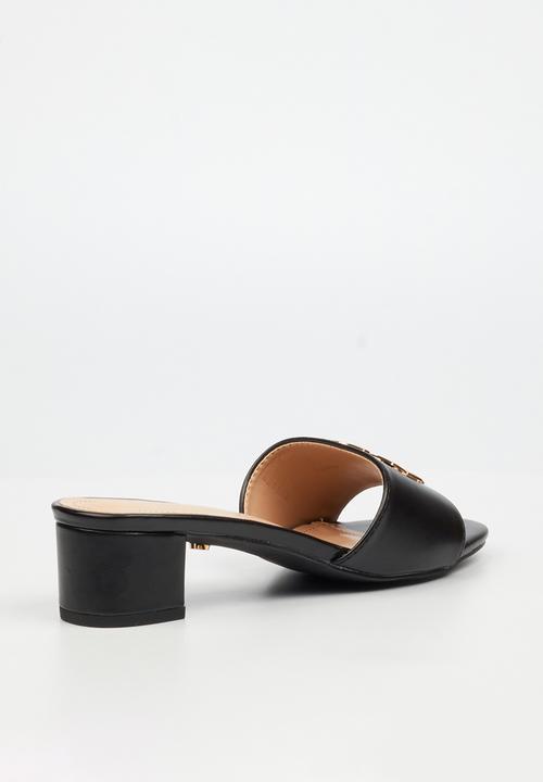Miss Black - Bina 1 block heel mule - black