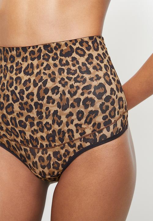 Easy Curves Shapewear - Animal tummy control Thong - brown