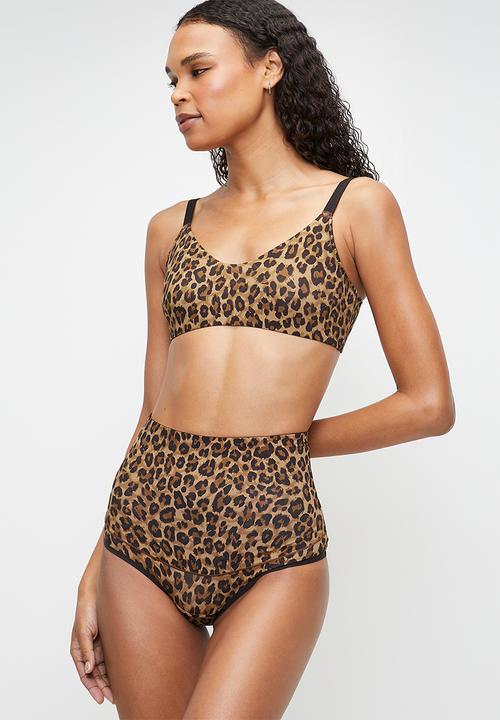Easy Curves Shapewear - Animal tummy control Thong - brown