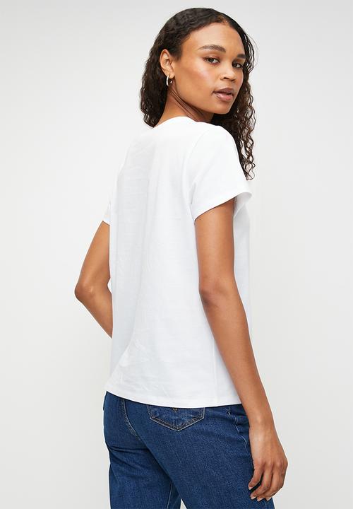 Levi’s® - The perfect tee - batwing iridescent rhinestone n bright white graphic