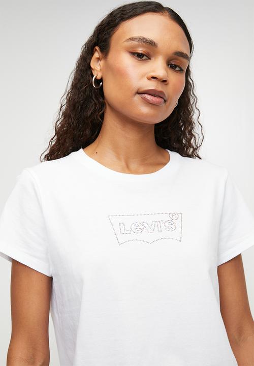 Levi’s® - The perfect tee - batwing iridescent rhinestone n bright white graphic