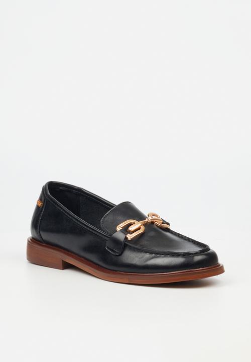 Miss Black - Sasko 2 penny moc loafer - black