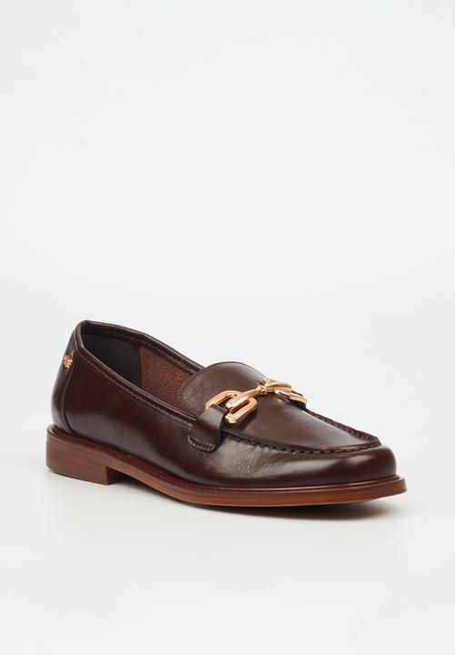 Miss Black - Sasko 2 penny moc loafer - chocolate