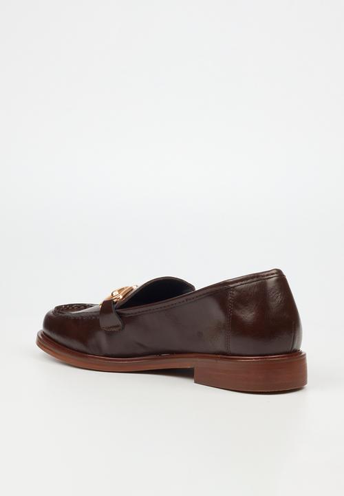 Miss Black - Sasko 2 penny moc loafer - chocolate
