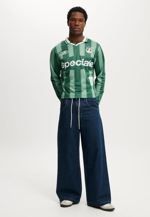 Cotton On - Long Sleeve Soccer Jersey - Evergreen/Speciale 10