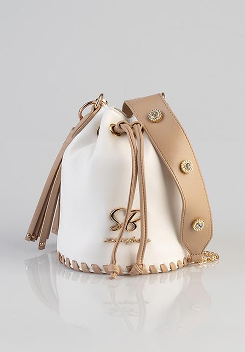 SISSY BOY - Bling bucket bag - cream