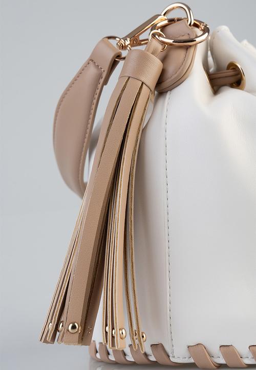 SISSY BOY - Bling bucket bag - cream