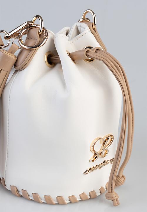 SISSY BOY - Bling bucket bag - cream