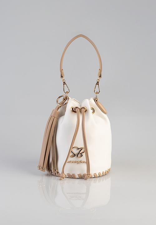 SISSY BOY - Bling bucket bag - cream